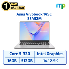 Laptop Asus Vivobook 14SE S3452M core 5 - 320/16GB/SSD 512GB/14.0