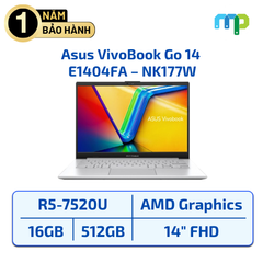 Laptop Asus VivoBook Go 14 E1404FA R5-7520U/16GB/SSD 512GB/14.0
