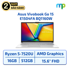 Laptop Asus Vivobook Go 15 E1504FA BQ1160W Ryzen 5-7520U/16GB/512GB/15.6