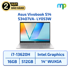 Laptop Asus Vivobook S14 S3407VA- LY053W I7-13620H/16GB/SSD 512GB/14