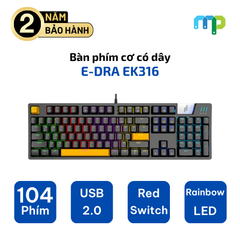 Bàn phím cơ có dây E-DRA EK316