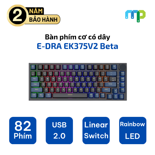 Bàn phím cơ có dây E-DRA EK375V2 Beta