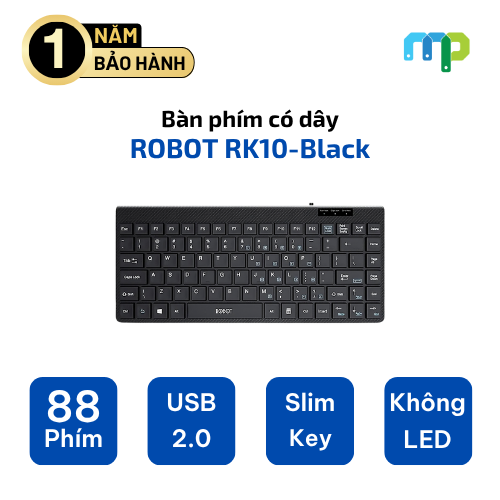 Bàn Phím Mini Có Dây ROBOT RK10-Black