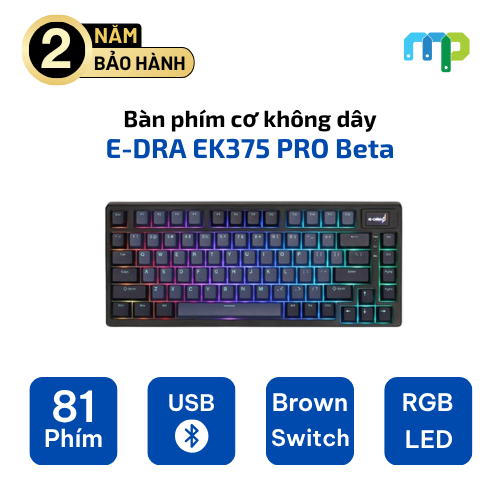 Bàn phím cơ không dây E-DRA EK375 PRO Beta