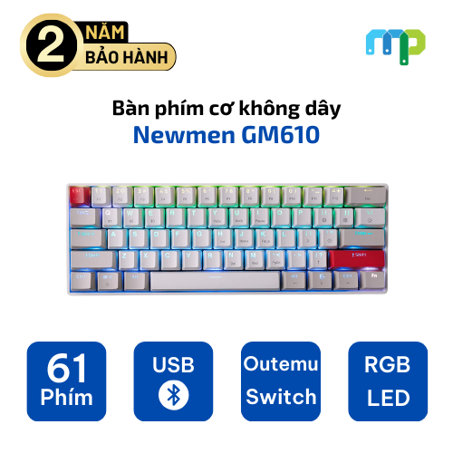 Bàn phím cơ không dây Newmen GM610