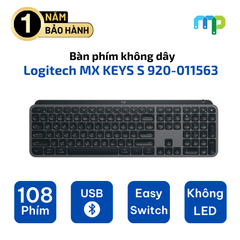 Bàn phím không dây Logitech MX KEYS S Graphite 920-011563