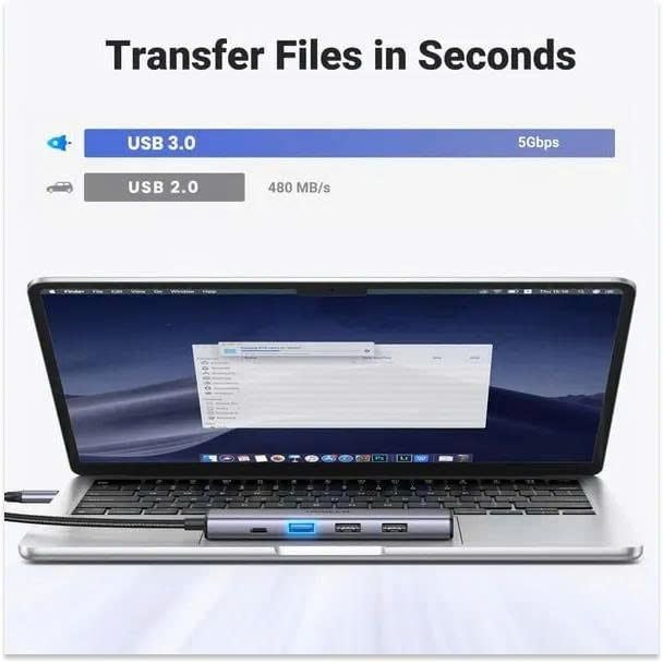 Hub USB-C sang 2*USB-A 2.0/USB-A 3.0/HDMI/PD hỗ trợ 4K Ugreen 15495