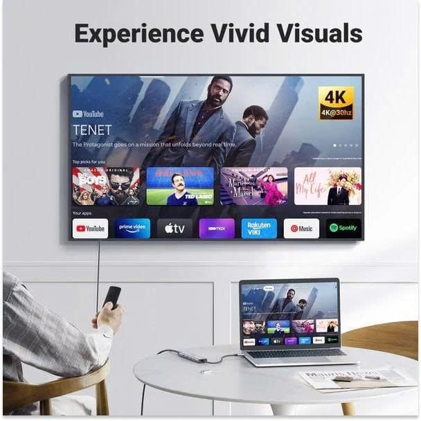 Hub USB-C sang 2*USB-A 2.0/USB-A 3.0/HDMI/PD hỗ trợ 4K Ugreen 15495