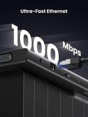 Hub chuyển đổi USB-C sang 2*USB C/2*USB/HDMI/VGA/SD TF/LAN/3.5mm Ugreen 45520