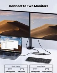 Hub chuyển đổi USB-C sang 2*USB C/2*USB/HDMI/VGA/SD TF/LAN/3.5mm Ugreen 45520