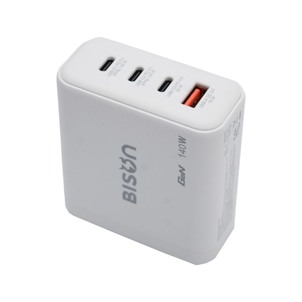 Củ sạc nhanh mini Bison BCH350 White GaN 140W
