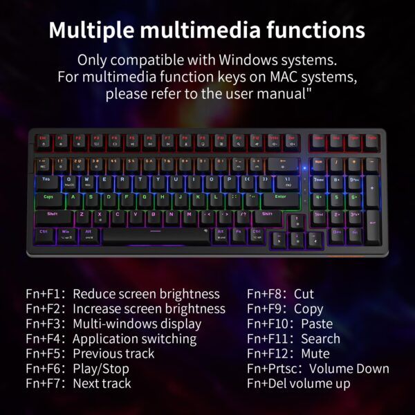 Bàn phím cơ có dây Newmen GM328 Đen-Đỏ Switch