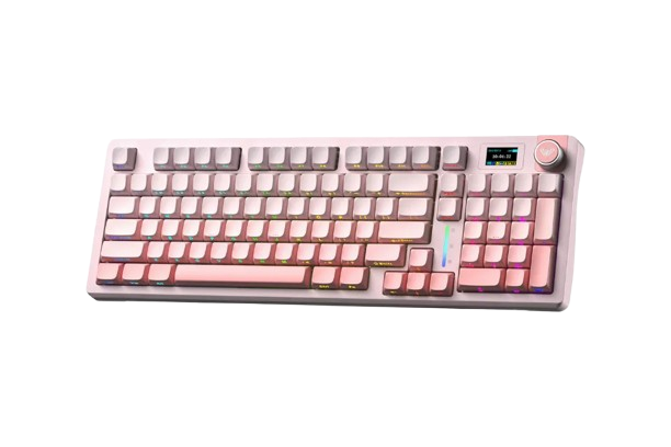 BÀN PHÍM CƠ GAMING 3 MODE AULA S98 PRO (Hồng gradient/Flower field switch/Pin 5000mAh) S9813