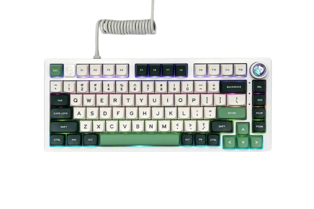 BÀN PHÍM CƠ GAMING CÓ DÂY LEOBOG Hi75 (Phiên bản Xanh lá đậm + trắng + xanh lá/ Misty green/ Block V2 switch)