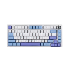 BÀN PHÍM CƠ GAMING CÓ DÂY LEOBOG Hi75 (Phiên bản xanh dương + trắng + tím/ Milky white and purple/ Grey wood V3 switch)