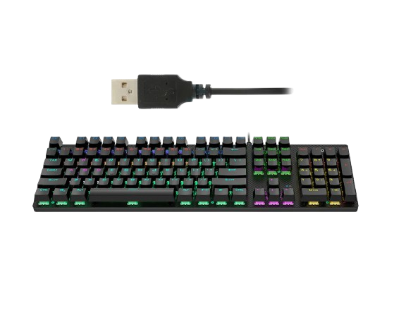 Bàn phím cơ gaming có đèn LED Lecoo KG1101