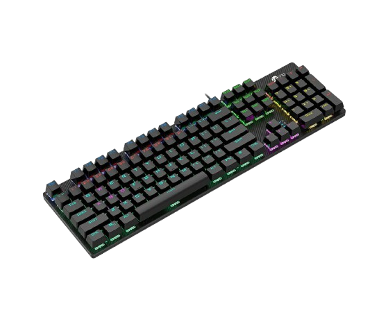 Bàn phím cơ gaming có đèn LED Lecoo KG1101