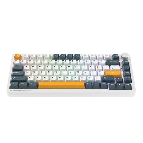 Bàn phím cơ không dây Machenike K600 B82W Wireless/Tri-mode/ RGB/ White-Blue/ GR Silver Switch