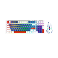 Combo phím chuột có dây T-WOLF TF610 Blue- White