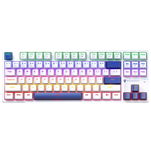 Bàn Phím Cơ có dây Machenike K500B-B87 Wired Red Switch Led Backlit White