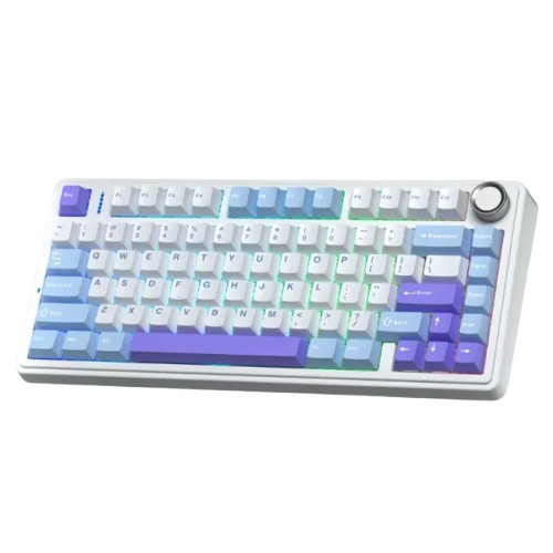 Bàn phím cơ không dây gaming 3 Mode AULA F75  (Xanh dương + trắng + tím/ Reaper switch)