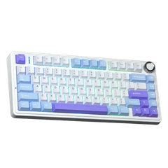 Bàn phím cơ không dây gaming 3 Mode AULA F75  (Xanh dương + trắng + tím/ Reaper switch)