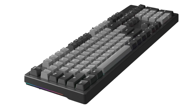 Bàn phím cơ có dây Dare-U EK104 Gray - Black | 2 sides RGB strip/ Multi-Led/ PBT/ Dream Switch
