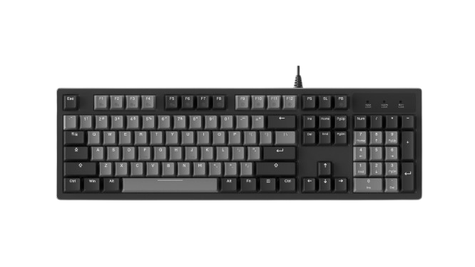 Bàn phím cơ có dây Dare-U EK104 Gray - Black | 2 sides RGB strip/ Multi-Led/ PBT/ Dream Switch