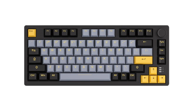 Bàn phím cơ không dây Dare-U EK75 Pro Black - Golden | Wireless Triple Mode/ Gasket Mount/ RGB/ Cloud (Linear) Switch