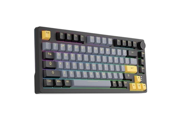 Bàn phím cơ không dây Dare-U EK75 Pro Black - Golden | Wireless Triple Mode/ Gasket Mount/ RGB/ Cloud (Linear) Switch