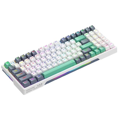 Bàn phím cơ không dây Machenike K500 Pro-B94W/Wireless/Tri-Mode RGB/White/Silver Switch