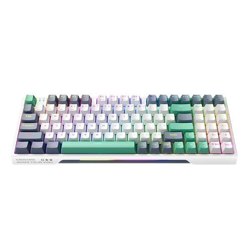 Bàn phím cơ không dây Machenike K500 Pro-B94W/Wireless/Tri-Mode RGB/White/Silver Switch