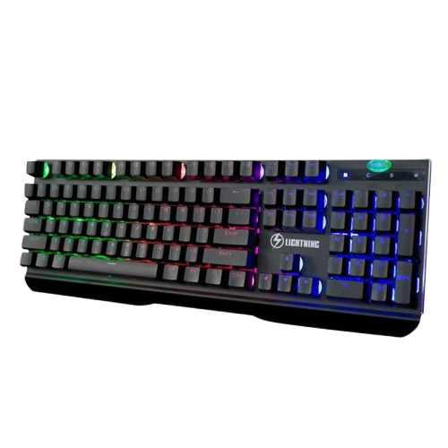 Bàn Phím không dây Giả Cơ Lightning PR-8900Z Gaming Led Rainbow (Đen)