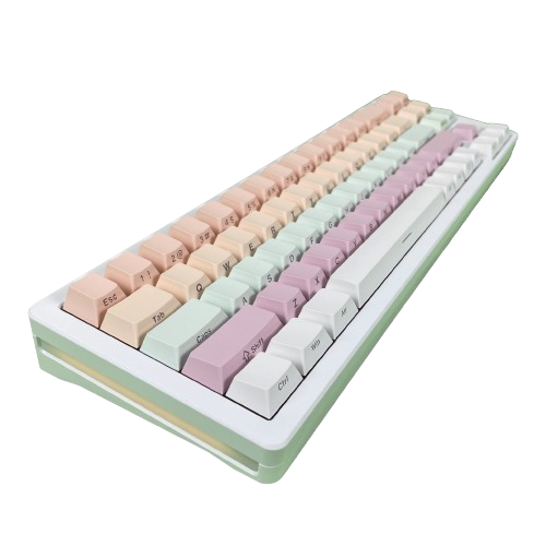 Bàn Phím Cơ Không Dây Xinmeng M71RGB/White Pink (Case Nhôm/Triple Mode/ Hostswap/Rgb)