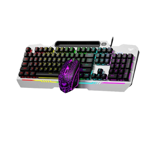 COMBO BÀN PHÍM CHUỘT GIẢ CƠ CÓ DÂY AULA T102