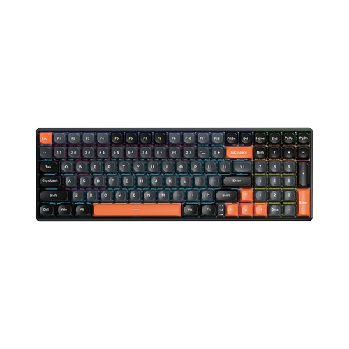 BÀN PHÍM CƠ CÓ DÂY GAMING AULA S100 (Đen+xám+cam/ Blue switch)