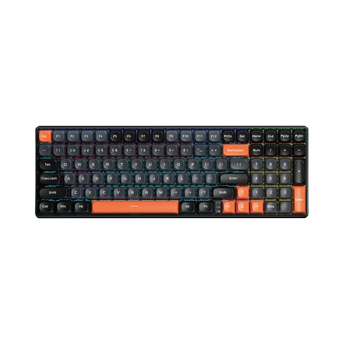 BÀN PHÍM CƠ CÓ DÂY GAMING AULA S100 (Đen+xám+cam/ Brown switch)