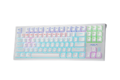 BÀN PHÍM CƠ CÓ DÂY GAMING AULA F3032(màu trắng /Brown switch/Hotswap)