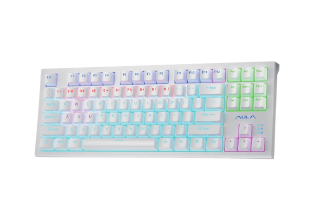 BÀN PHÍM CƠ CÓ DÂY GAMING AULA F3032(màu trắng/brown switch)