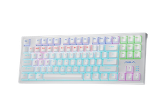 BÀN PHÍM CƠ CÓ DÂY GAMING AULA F3032(màu trắng/red switch)