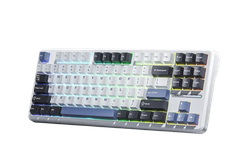 BÀN PHÍM CƠ GAMING CÓ DÂY AULA F87 (đen + trắng + xanh dương/ Greywood V3 Switch)