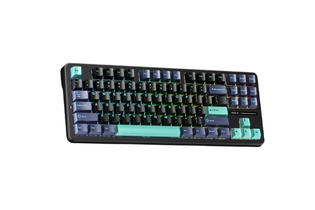 BÀN PHÍM CƠ GAMING CÓ DÂY 3 MODE AULA F87/ F87 PRO(Xanh đậm+đen+xanh cổ vịt/ Greywood V4 switch)