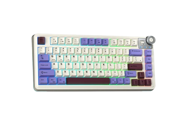 BÀN PHÍM CƠ GAMING CÓ DÂY 3 MODE AULA AU75(màu Tím+Be+Đỏ/ Star Vector Switch)