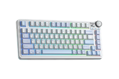 BÀN PHÍM CƠ GAMING CÓ DÂY 3 MODE AULA AU75(Xanh nhạt + Trắng + Xanh đậm/ Star Vector Switch)