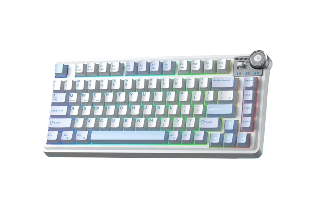 BÀN PHÍM CƠ GAMING CÓ DÂY 3 MODE AULA AU75(Xanh nhạt + Trắng + Xanh đậm/ Star Vector Switch)