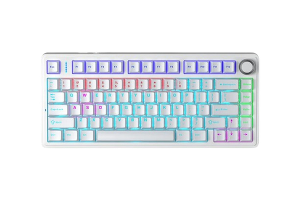 BÀN PHÍM CƠ GAMING CÓ DÂY AULA F75( màu trắng/ Red switch)