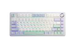 BÀN PHÍM CƠ GAMING CÓ DÂY 3 MODE AULA F75 (Tím nhạt + Be + Xanh lá/ Grey Wood V3 Switch)