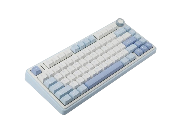 BÀN PHÍM CƠ GAMING CÓ DÂY 3 MODE AULA F75 (Xanh nhạt + Trắng + Xanh đậm/ Grey Wood V3 Switch)