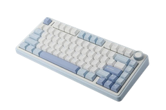 BÀN PHÍM CƠ GAMING CÓ DÂY 3 MODE AULA F75 (Xanh nhạt + Trắng + Xanh đậm/ Grey Wood V3 Switch)