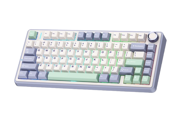 BÀN PHÍM CƠ GAMING CÓ DÂY 3 MODE AULA F75 (Phiên bản Ice Green/Tím nhạt+be+xanh lá/ Reaper switch)